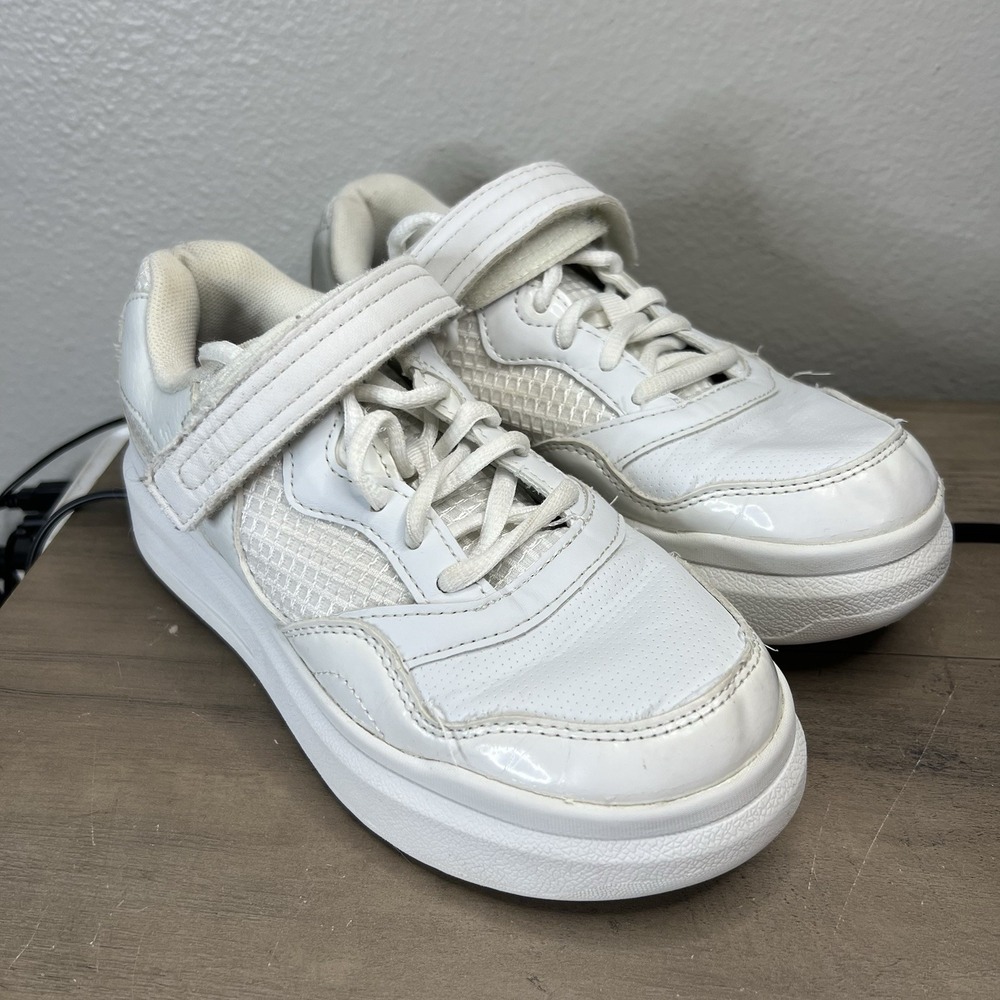 AND1 White Platform Court Basketball Big Girls Sneakers Shoes Size 2 GMA123ES156